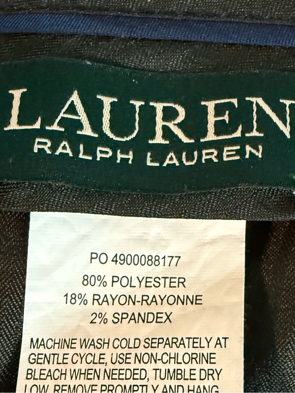 Lauren Ralph Lauren Mens navy dress pants lightweight gorgeous 36/30 - Picture 6 of 8
